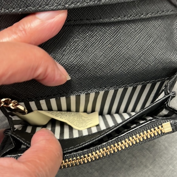Kate Spate Black Leather Key Card and ID Wallet - Picture 6 of 12